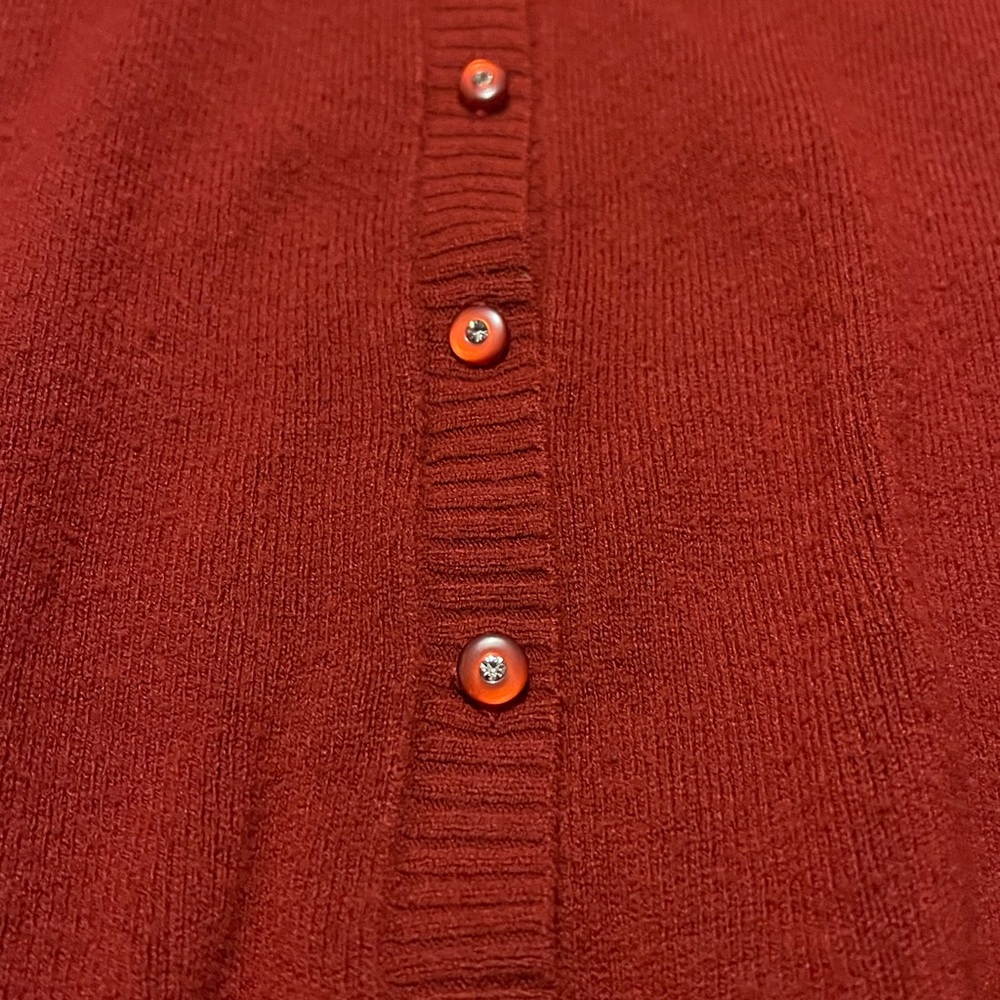 🌹Deep Red Button-Up Cardigan🌹 - Picture 2 of 4